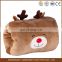 wholesale reusable animal deer shaped plush hand warmer pillow