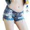 Sexy Ripped Women Wholesale Color Denim Shorts
