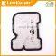 Letter R design sequins embroidered patch/badge for clothing