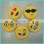 creative plush emoji coin purse with plastic keychain