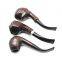 250mm length Colorful wooden resin medium tobacco pipe with Multi-shape head for smoking