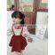 6750/Latest spring cherry pattern puff sleeve customized kids shirt high quality graceful girls top