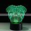 Animal Dog 3D Lamp Illusion Night Light LED Bulb Atmosphere Bedside Christmas Gifts Props Gadgets For Children Kid Toy