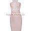 Summer dress dropship wholesale 2015 new fashoin elegant sey cute women beige black halter mini evening party bandage Dress Band