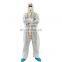 EN14126 Disposable Emergency Coverall Chemical Microporous Taped Coveralls