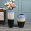 Jingdezhen Simple Modern Countryside Style Large Black Yellow Ceramic Vase For Garden