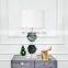 Hand Made Dark Green Crystal Ball Table Lamps Decorative Table Lamp for Hotel Living Room Couloured Glaze Glass Lamp