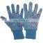 HDD ladies blue cotton palm garden gloves dotting garden gloves,garden work protection gloves