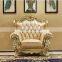 CBM Furniture Design Antique Sofa Set Living Room Hand Carved Solid Wood Leather Sofa Set