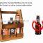 Wooden Bottle Caddy 6-Pack Beer Carrier with Metal Handle Bottle Opener