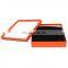 Luxury Orange Printing Paper packing box Custom Printed Recycled book gift box