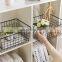 Japanese iron tabletop storage basket square iron art storage basket tabletop sundries book storage basket rack