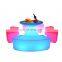 Huel Bar Furniture Sets Mobile Bar Table Led Portable Bar Furniture Hookah Lounge Furniture Long Curve Bench LED Cube Chair