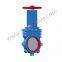 FRZ73PU Polyurethane PU Seated Bi Directional Knife Gate valve For Abrasive Slurry