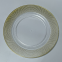 Decorative Wedding Dish Favor Round Clear Plastic Charger Plate With Gold Beads Rim