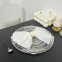 Clear Dinner Charger Plates With Silver Florentine Style Embossed Rim Round Decorative Serving Trays