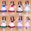 best cosplay 8 color Ribbon short sleeve women adult women lolita maid costume uniform dress