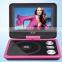 hot sellingdvd&evd portable dvd 3 in one card, USB interface, TV interface, double game interface portable dvd player