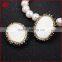 Wholesale howlite turquoise beads with black white cz cubic zircon paved on cap