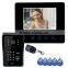 7inch LCD color screen IR electronic camera doorbell Smart home building intercom monitoring