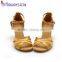 OEM,ODM wholesale yellow glitter ladies dancing shoe