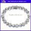 New 925 Sterling Silver White Diamond Tennis Heart Bracelet Cubic Zirconia Tennis Bracelet