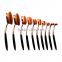 Popular 10 pcs rose gold oval toothbrush style makeup brushes set                        
                                                Quality Choice