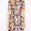 Fashion Floral Print Woven Maternity Dress Maxi Plus Size