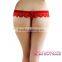 Red Scalloped Lace G-string with Pearls lingeries women underwear