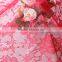 Fancy floral nylon 2016 lace fabric 3d flower lace fabric korea