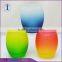 New design Creative egg shaped sand blast glass candle holder