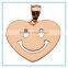 Happy Smiley Face Heart Pendant Necklace