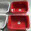 Single bowl solid surface acrylic red kitchen sinks