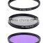 For Canon 30D 20D For Sony A550 A230 For Nikon D2 Camera Lens Filter 55mm UV+CPL+FLD Filter Set