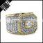 Fashion Bling Bling Hip Hop Micro Pave Gold Ring