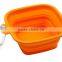 100% food grade silicone collapsible pet bowls