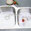 doubel bowl sink stainless steel kitchen equipment