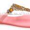 Fashion women PVC jelly slipper with gold plating strap