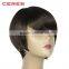 comfortable free style synthetic machine made wig for young lady, short fashional wig