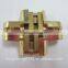 Zinc alloy concealed hinge for furniture with cross shaped