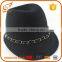 Design your own dressy hat floppy dress felt hats women with metal chain                        
                                                                                Supplier's Choice