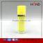 hongding popular hot selling yellow amber plastic square jar lids, acrylic plastic cosmetic bottle and jar set
