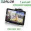 High quality SDRAM 128MB hd car 7 inch screen bluetooth gps satellite navigation, car gps navigation 800x480