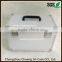 Three-piece ABS aluminum welding box aluminum instrument case with small silver dot fabric