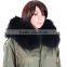 Women fashion long fur parka/ raccoon fur parka/ rex rabbit fur lining parka KZ160051