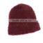 New high quality monochromatic warm chic mohair hat women