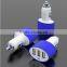 Triple USB ports universal car charger for all kinds smartphone with CE, FCC,