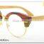 Trade Assurance 2015 New Products Bamboo Eyeglasses Wood Glasses Half Wood Frame Fashion Eyewear Wooden Sunglass