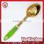 Hot sale New design handle gold plating stainless steel slotted serving spoon