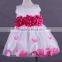 2015 flower printed sleeveless Princess dress summer hot sale  new girls party wear dress for children